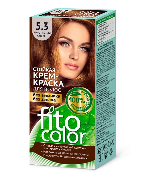 FITOcosmetics Long-lasting hair color cream tone 5.3 Golden chestnut 115ml